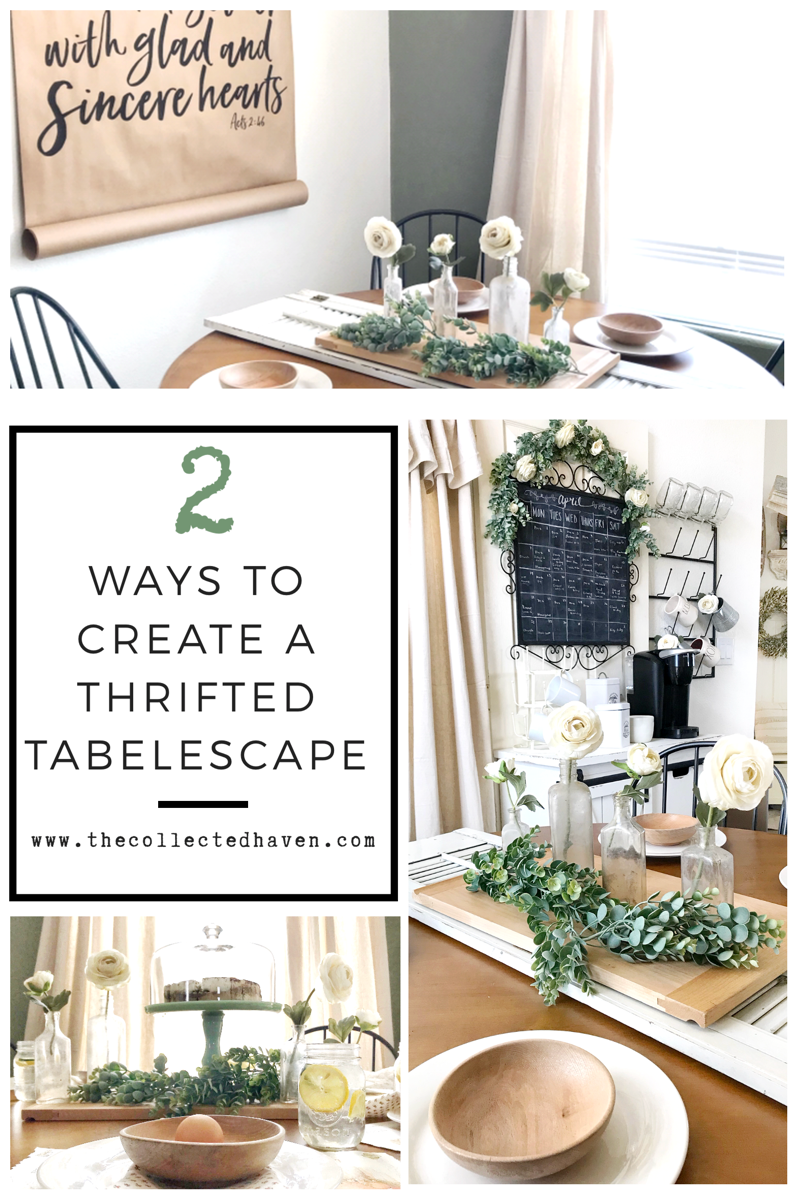 2 Ways to Create a Thrifted Tablescape
